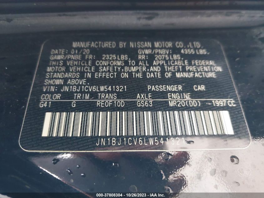 2020 NISSAN ROGUE SPORT S - JN1BJ1CV6LW541321