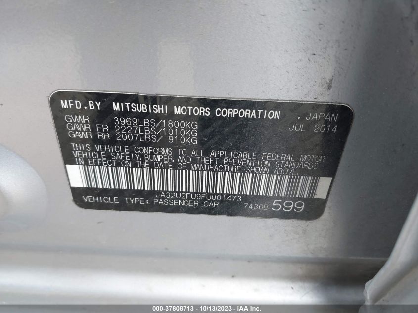 2015 MITSUBISHI LANCER ES - JA32U2FU9FU001473