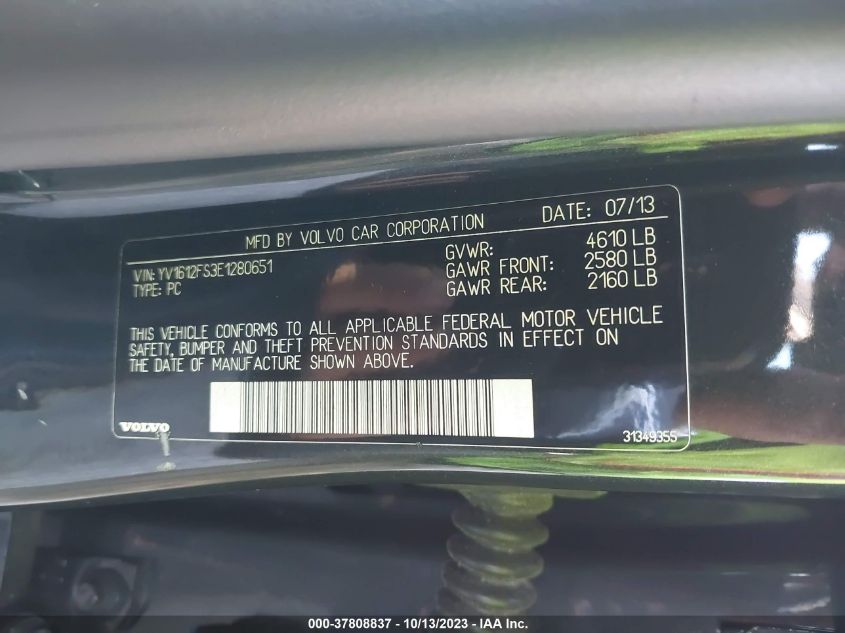 2014 VOLVO S60 T5 - YV1612FS3E1280651