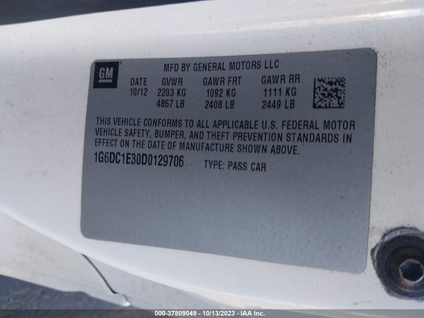 2013 CADILLAC XTS LUXURY - 2G61R5S34D9205642