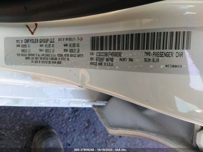 2015 CHRYSLER 200 S - 1C3CCCBB1FN558282