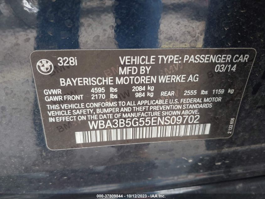 2014 BMW 328I XDRIVE - WBA3B5G55ENS09702