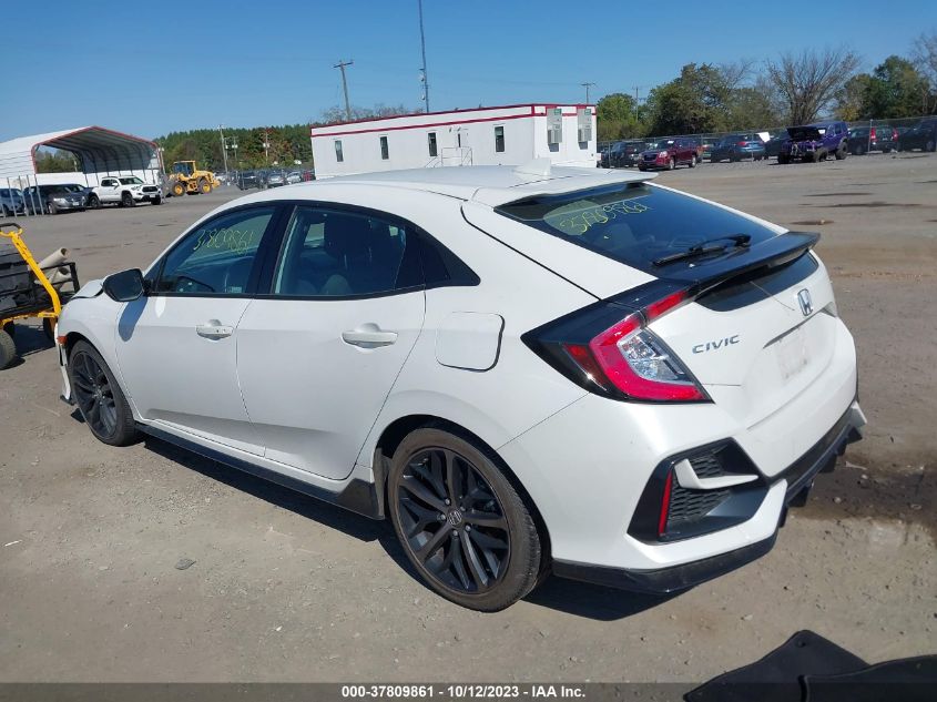 2021 HONDA CIVIC HATCHBACK SPORT SHHFK7H42MU217320