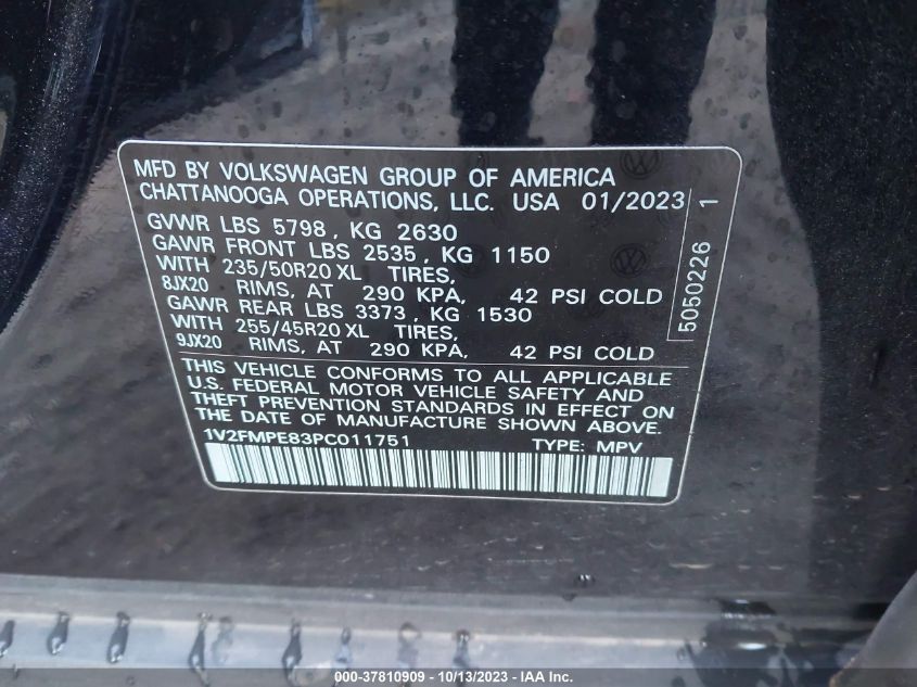 2023 VOLKSWAGEN ID.4 PRO S 1V2FMPE83PC011751