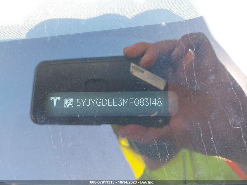 VIN 5YJYGDEE3MF083148 2021 TESLA MODEL Y