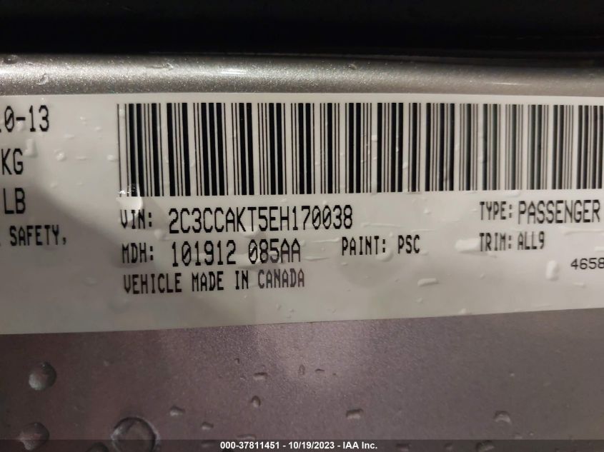 2014 CHRYSLER 300C - 2C3CCAKT5EH170038