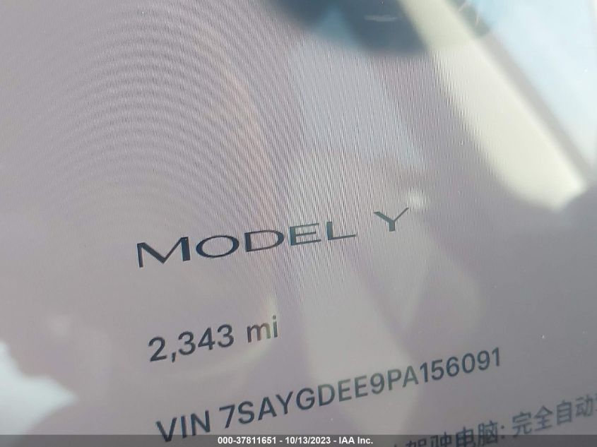 2023 TESLA MODEL Y - 7SAYGDEE9PA156091