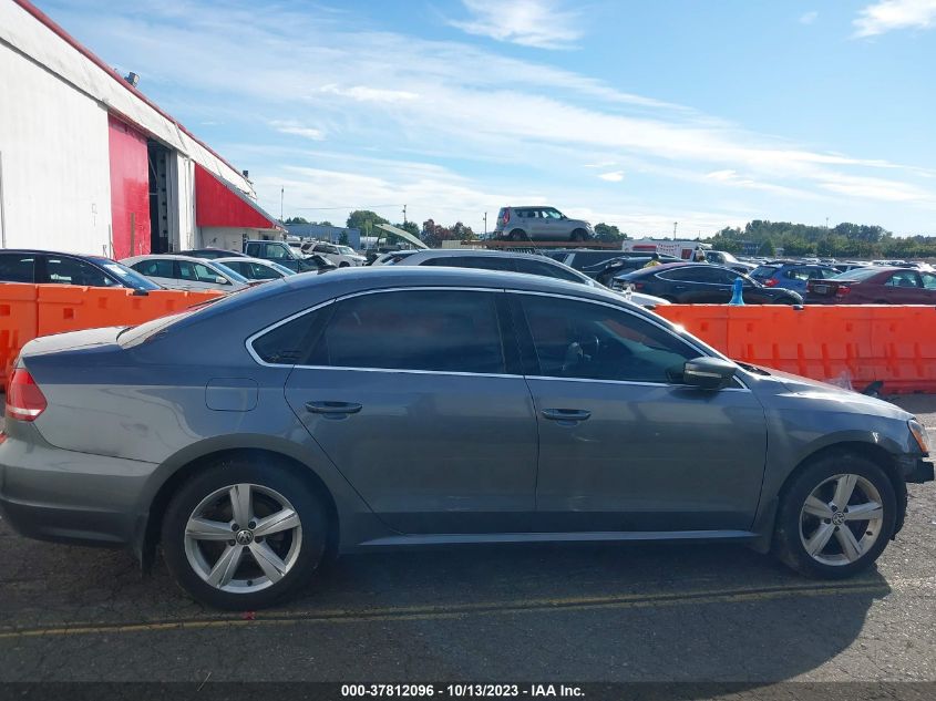 2013 VOLKSWAGEN PASSAT SE W/SUNROOF - 1VWBP7A36DC093999