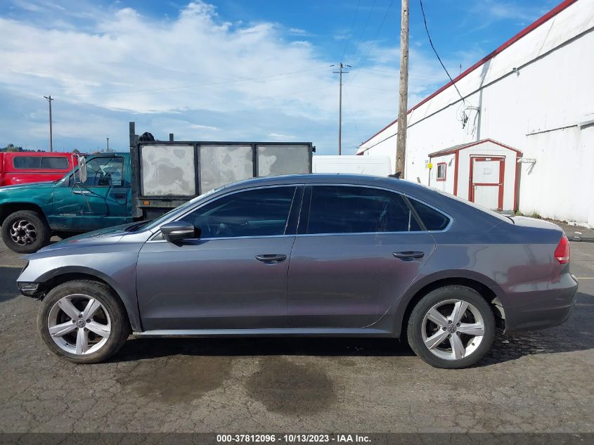 2013 VOLKSWAGEN PASSAT SE W/SUNROOF - 1VWBP7A36DC093999