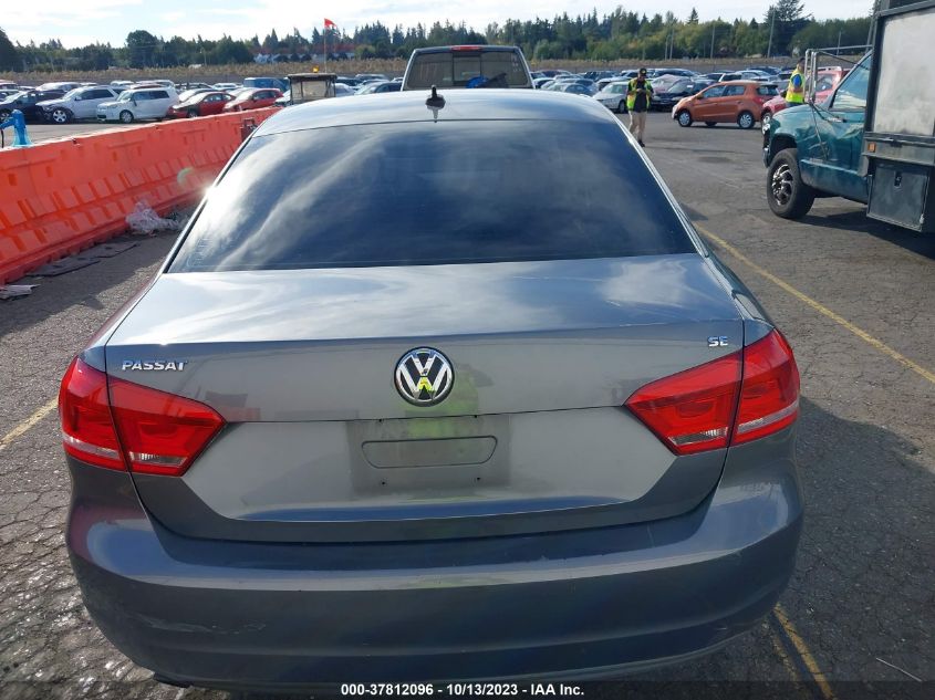 2013 VOLKSWAGEN PASSAT SE W/SUNROOF - 1VWBP7A36DC093999