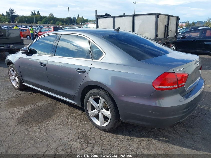 2013 VOLKSWAGEN PASSAT SE W/SUNROOF - 1VWBP7A36DC093999