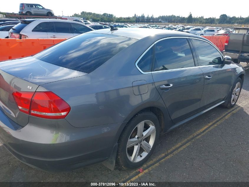 2013 VOLKSWAGEN PASSAT SE W/SUNROOF - 1VWBP7A36DC093999