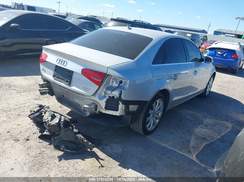 2013 AUDI A4 PREMIUM - WAUBFAFL4DA161589