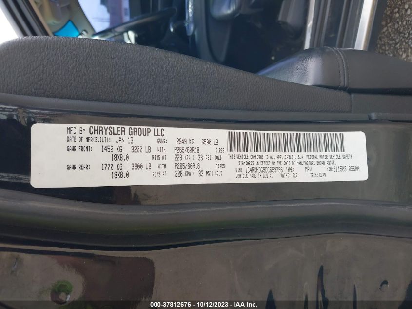 2013 DODGE DURANGO CREW - 1C4RDHDG9DC659796