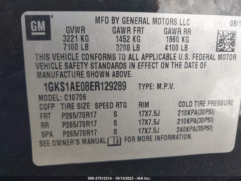 2014 GMC YUKON SLE - 1GKS1AE08ER129289