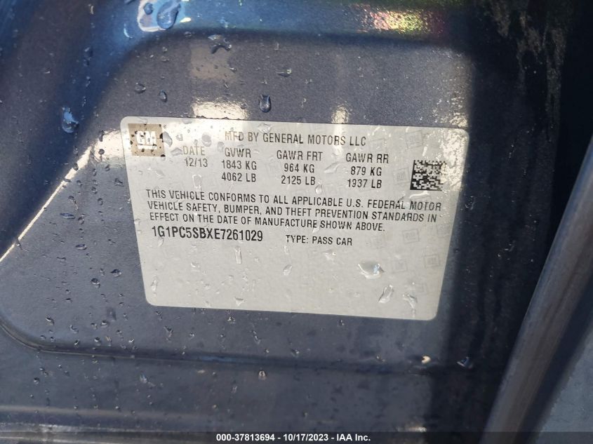 2014 CHEVROLET CRUZE 1LT - 1G1PC5SBXE7261029