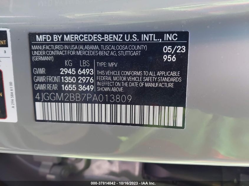 2023 MERCEDES-BENZ EQE EQE 350+ - 4JGGM2BB7PA013809