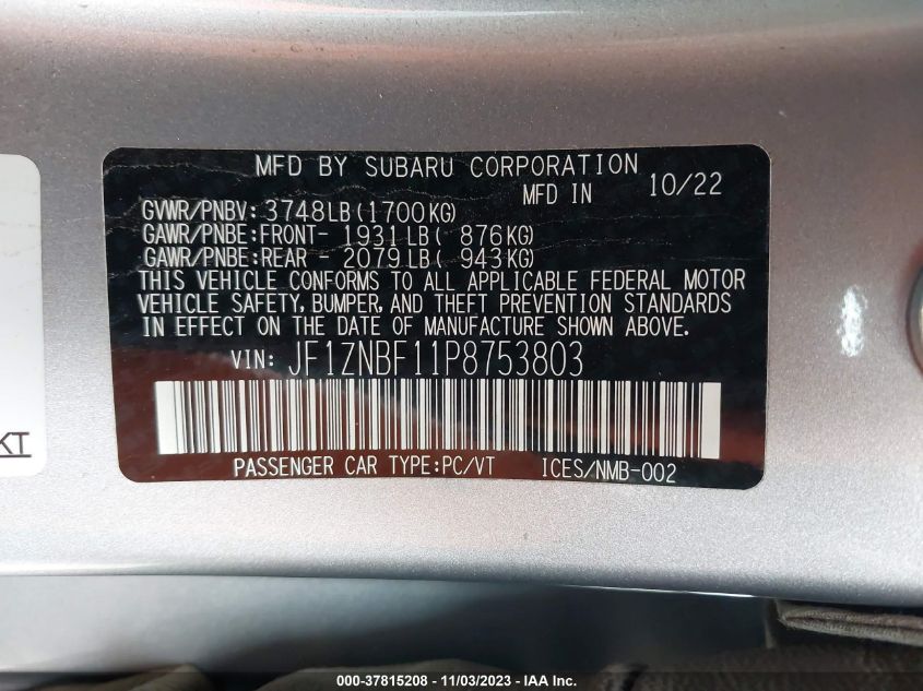 2023 TOYOTA GR86 PREMIUM - JF1ZNBF11P8753803