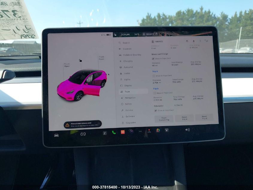2023 TESLA MODEL Y LONG RANGE - 7SAYGDEE8PF832842