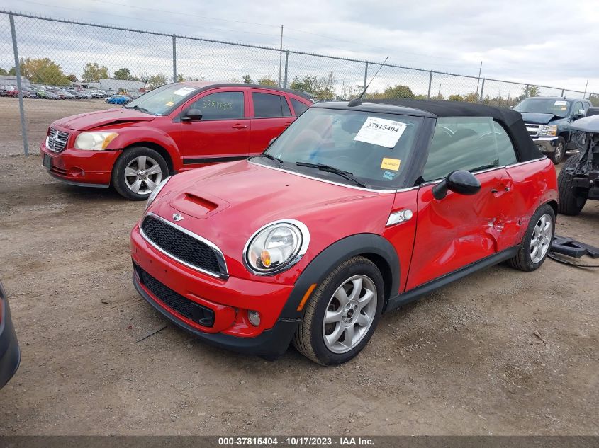 2013 MINI COOPER CONVERTIBLE S WMWZP3C59DT705960
