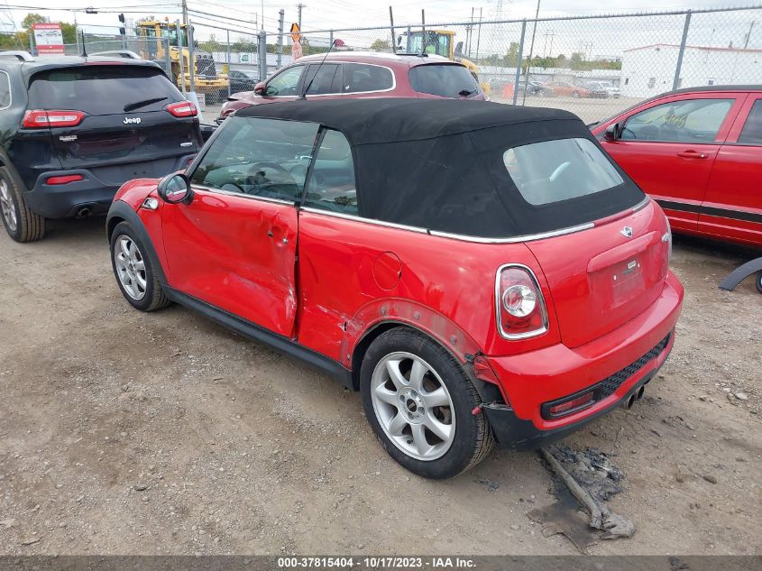 2013 MINI COOPER CONVERTIBLE S WMWZP3C59DT705960