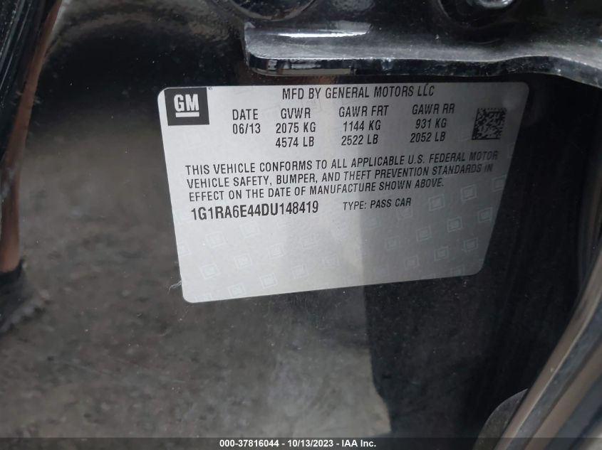 2013 CHEVROLET VOLT - 1G1RA6E44DU148419