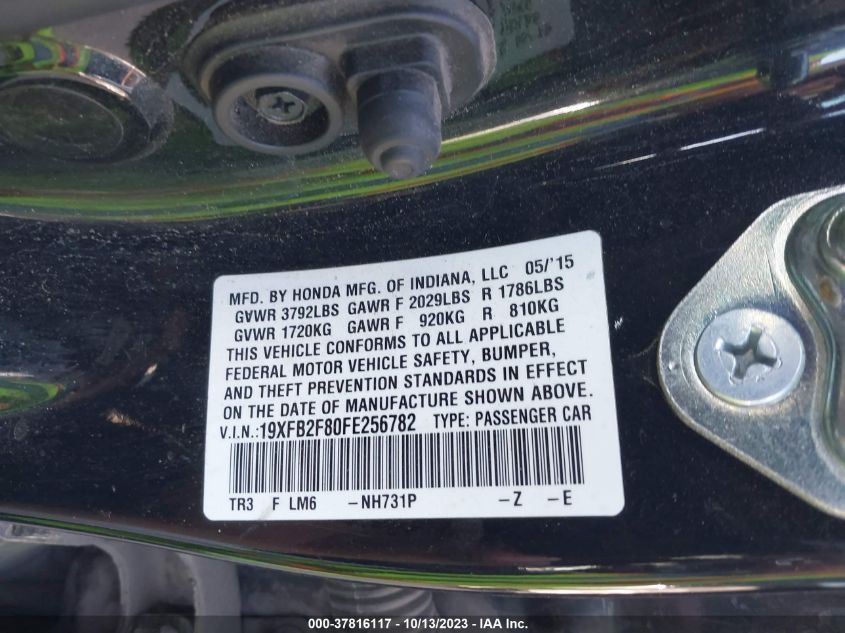 2015 HONDA CIVIC SEDAN EX - 19XFB2F80FE256782