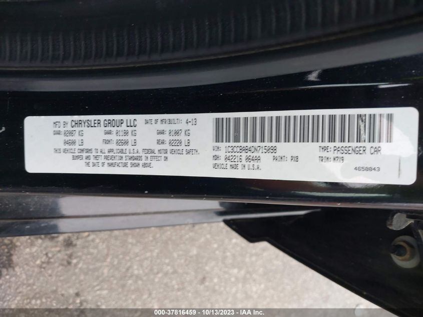 2013 CHRYSLER 200 LX - 1C3CCBAB4DN715098