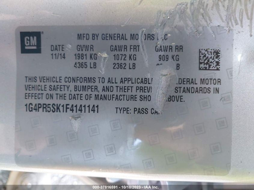 2015 BUICK VERANO CONVENIENCE GROUP - 1G4PR5SK1F4141141