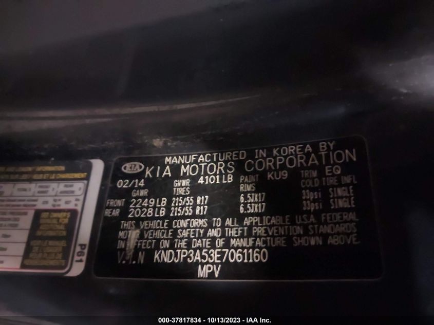 2014 KIA SOUL + - KNDJP3A53E7061160