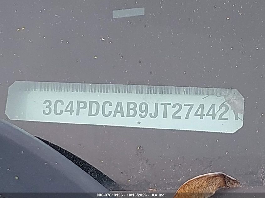 2018 DODGE JOURNEY SE - 3C4PDCAB9JT274421