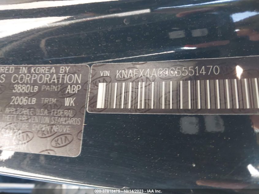 2016 KIA FORTE LX - KNAFX4A63G5551470