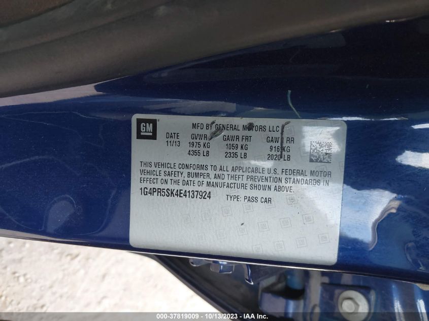 2014 BUICK VERANO CONVENIENCE - 1G4PR5SK4E4137924