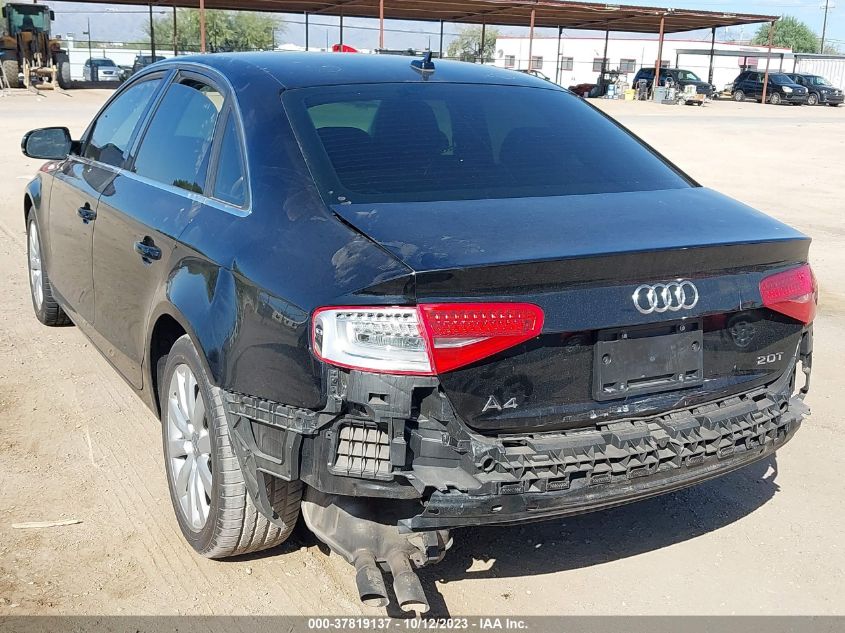 2013 AUDI A4 PREMIUM - WAUAFAFL3DA138624