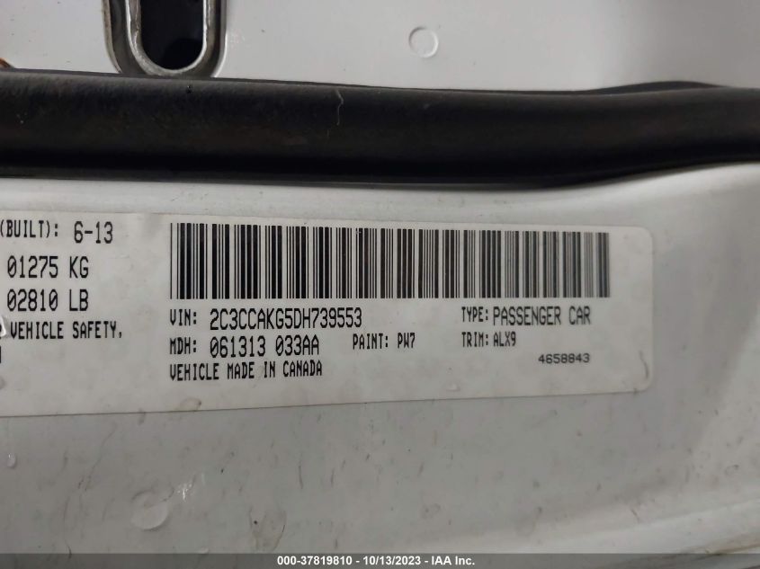 2013 CHRYSLER 300 300C - 2C3CCAKG5DH739553