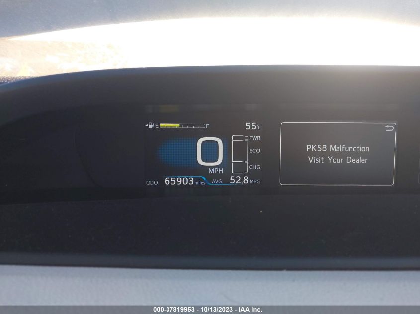 VIN JTDL9RFU4K3002014 2019 TOYOTA PRIUS LE/XLE