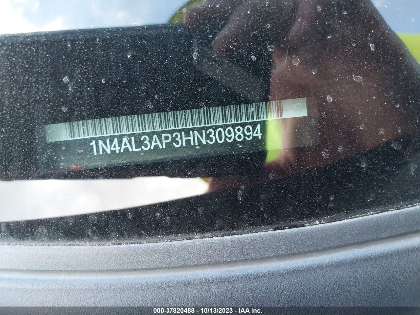 2017 NISSAN ALTIMA 2.5/S/SV/SL/SR - 1N4AL3AP3HN309894