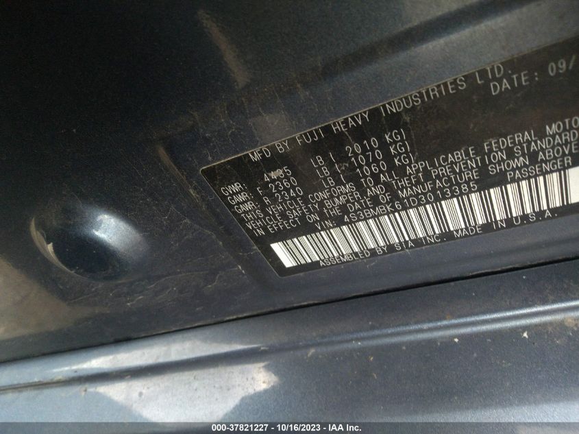 2013 SUBARU LEGACY 2.5I LIMITED - 4S3BMBK61D3013385
