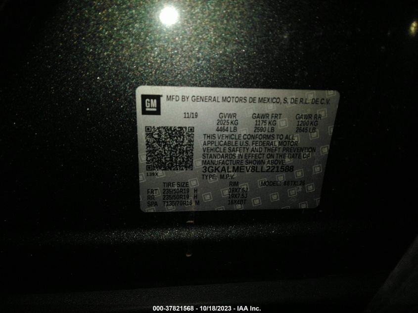 2020 GMC TERRAIN SLE - 3GKALMEV8LL221588
