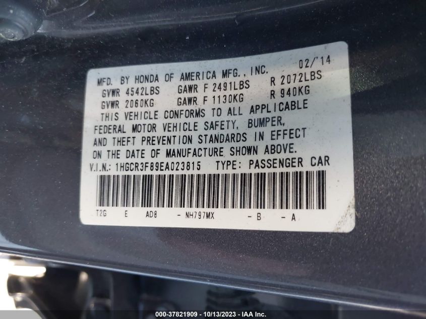 2014 HONDA ACCORD SEDAN EX-L - 1HGCR3F89EA023815