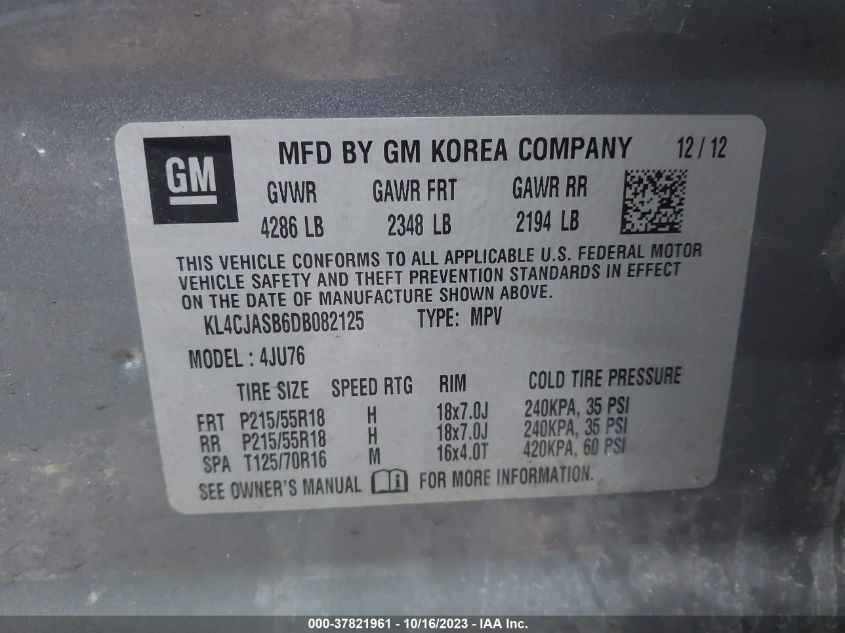 2013 BUICK ENCORE - KL4CJASB6DB082125