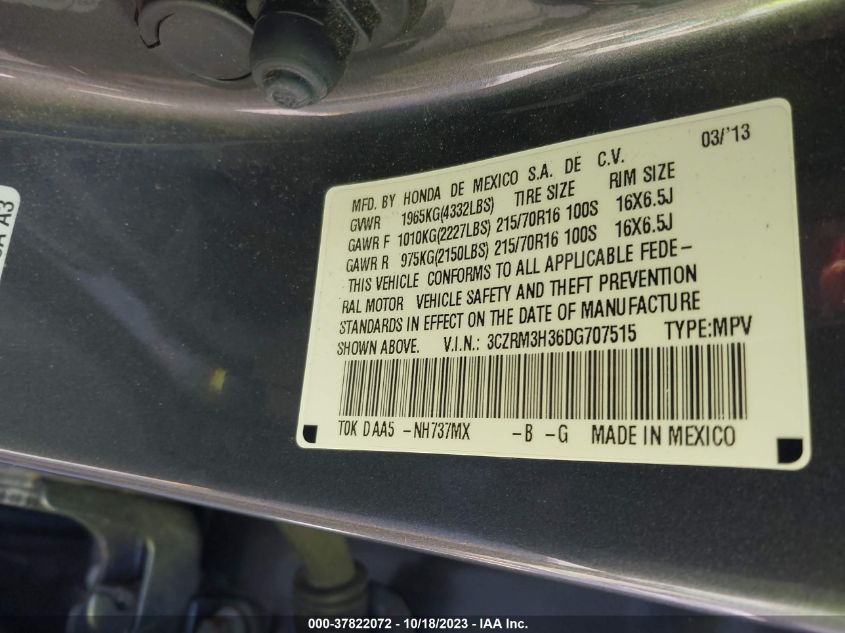 2013 HONDA CR-V LX - 3CZRM3H36DG707515