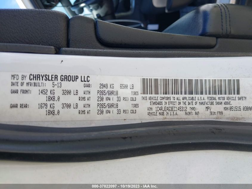 2014 JEEP GRAND CHEROKEE LAREDO - 1C4RJEAG3EC145312
