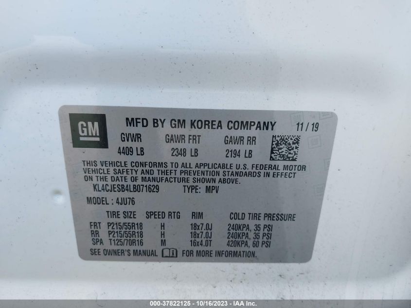 2020 BUICK ENCORE PREFERRED - KL4CJESB4LB071629