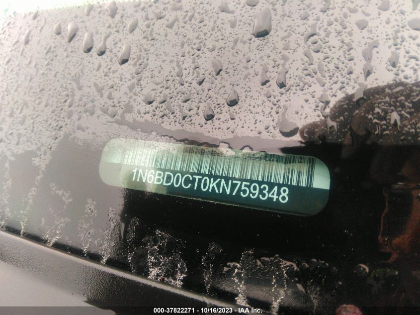 2019 NISSAN FRONTIER S/SV - 1N6BD0CT0KN759348