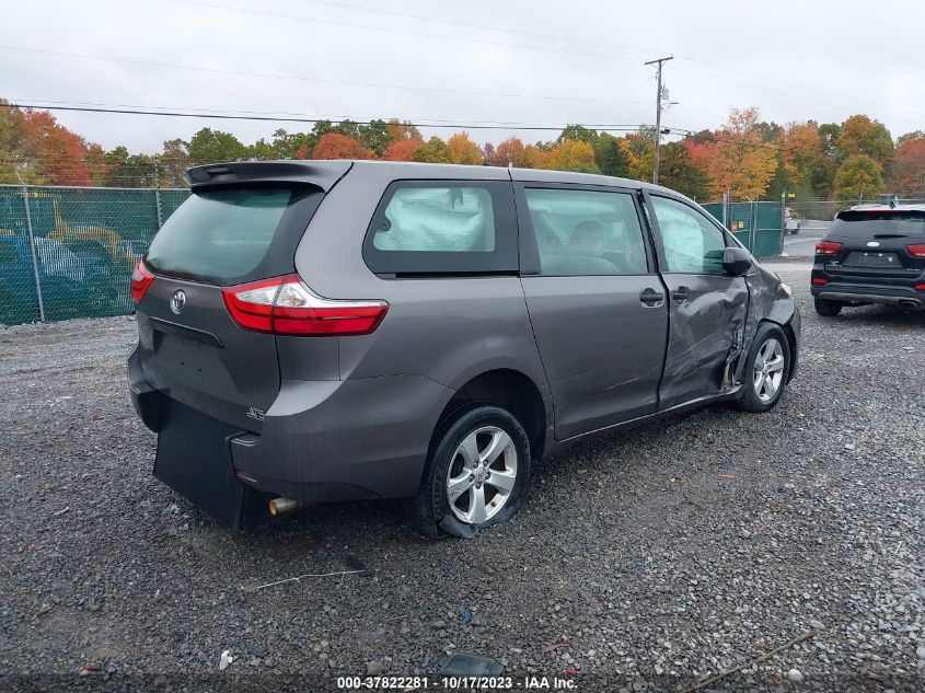 5TDZZ3DC2HS818180 2017 TOYOTA SIENNA, photo no. 4