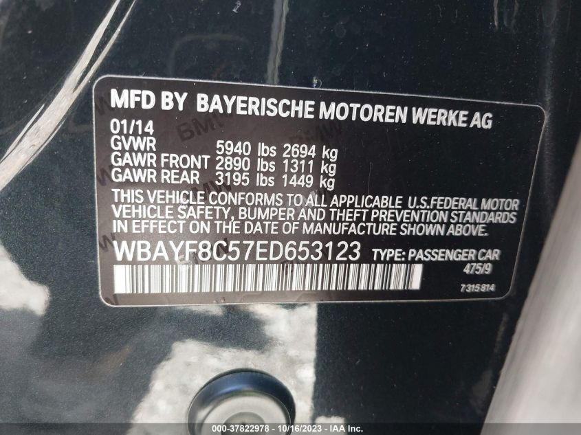 2014 BMW 7 SERIES 750LI XDRIVE - WBAYF8C57ED653123