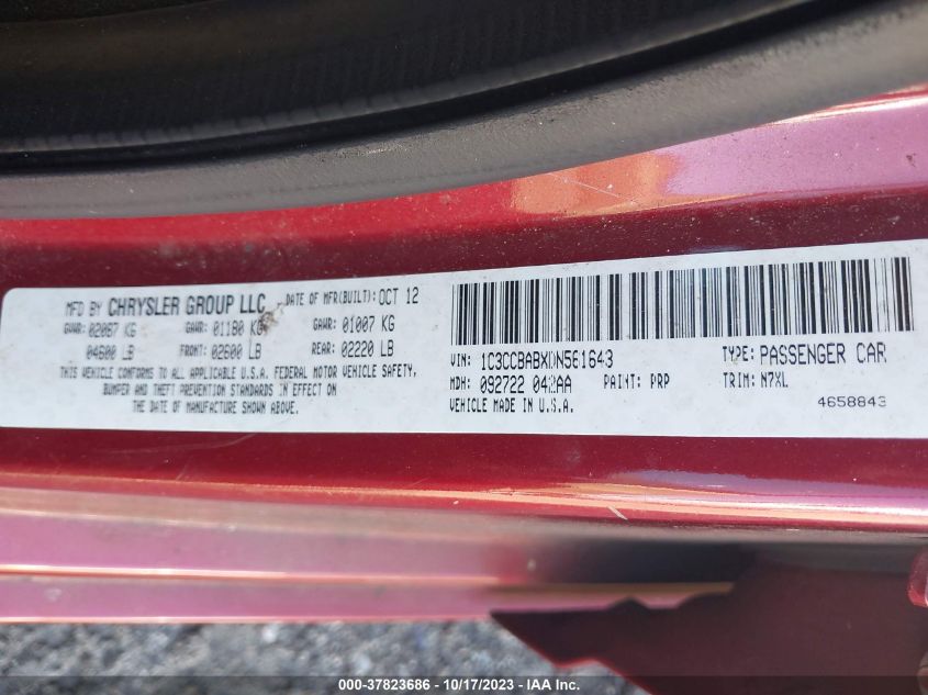 2013 CHRYSLER 200 LX - 1C3CCBABXDN561643