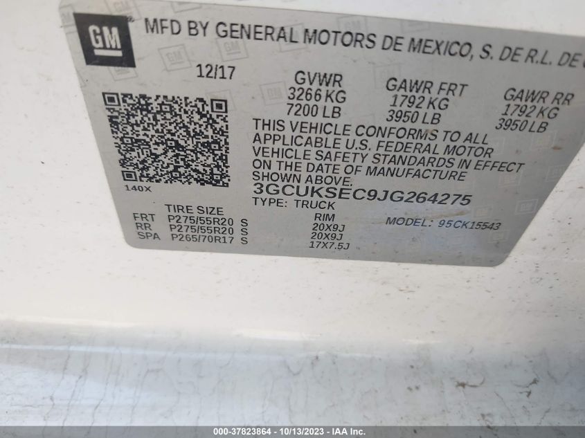 2018 CHEVROLET SILVERADO 1500 LTZ - 3GCUKSEC9JG264275