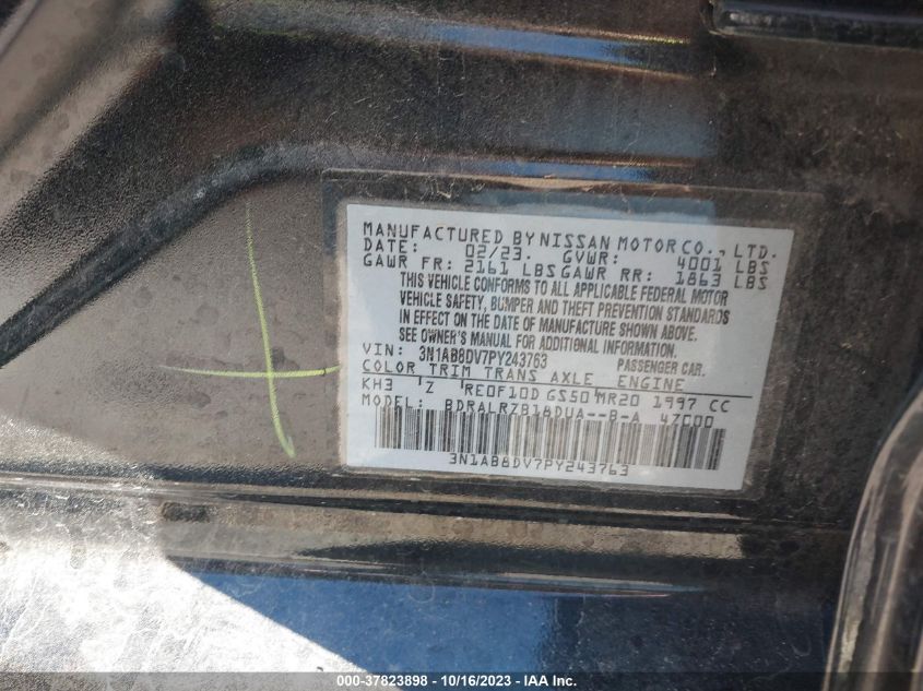 2023 NISSAN SENTRA SR - 3N1AB8DV7PY243763